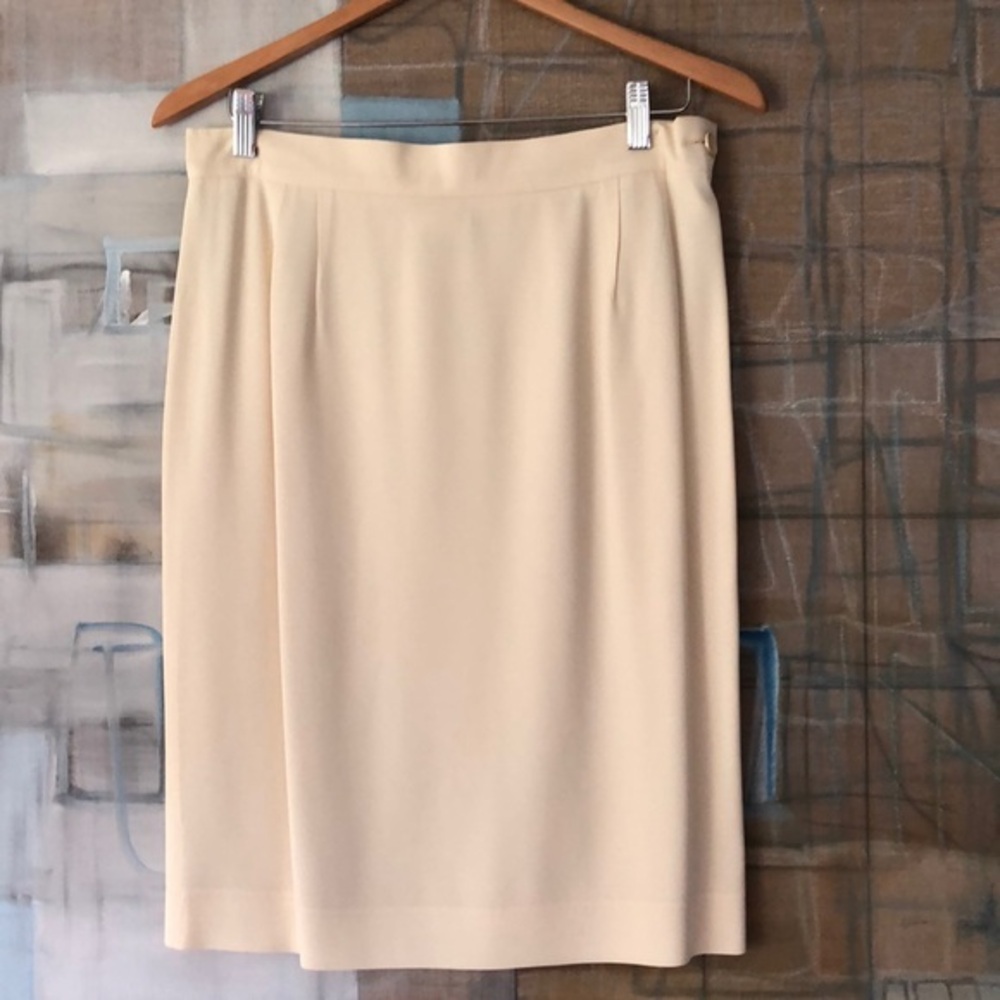 Vintage Yves Saint Laurent Encore Off White Skirt